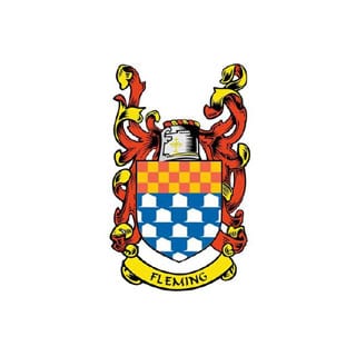 Fleming family coat of arms with red lions