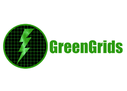 GreenGrids logo with green lightning bolt