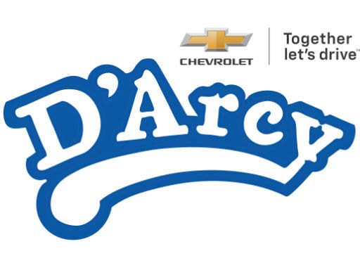 D'Arcy Chevrolet logo, slogan 'Together let's drive'