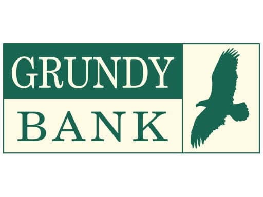 Grundy Bank logo featuring a flying bird.